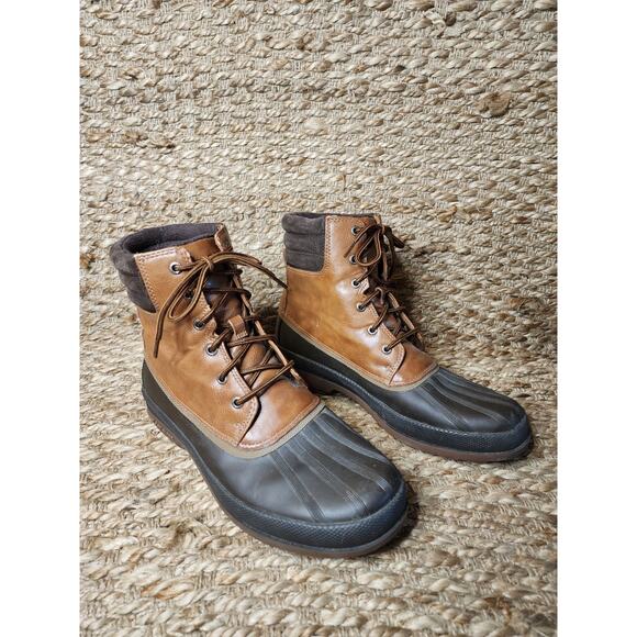 Sperry Mens 10 Cold Bay Warm Winter Snow Rain Boots Waterproof Leather Tan/Brown main image 7